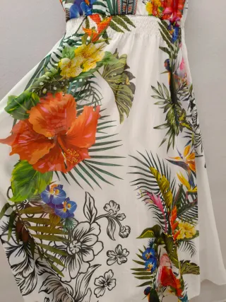 Abito bianco elegante in velo estivo Tg. M