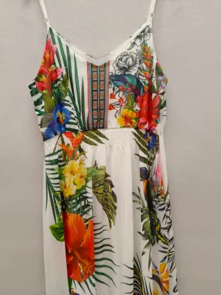 Abito bianco elegante in velo estivo Tg. M