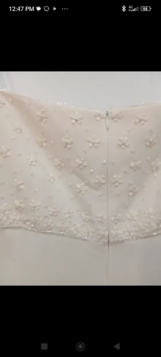 Vestido de Novia Beige/Blanco