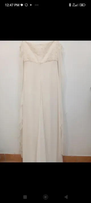 Vestido de Novia Beige/Blanco