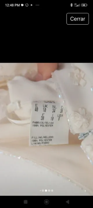 Vestido de Novia Beige/Blanco