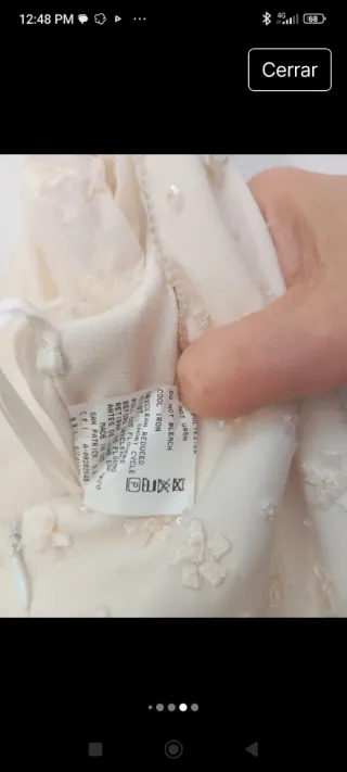 Vestido de Novia Beige/Blanco