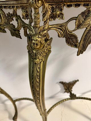 Mesa consola y espejo bronce águilas