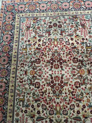 Alfombra Persa Lana Beige Multicolor