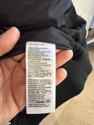 Chaqueta Bomber Calvin Klein Negra