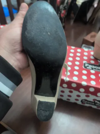 Zapatos de tacón para baile color beige