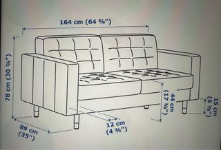 Sofá Ikea Landskrona 2 Plazas Gris
