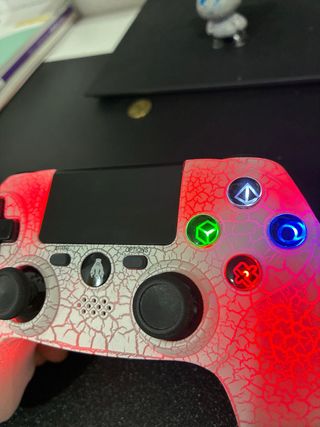 Mando PS4 Tix Rex Blanco Agrietado de colores