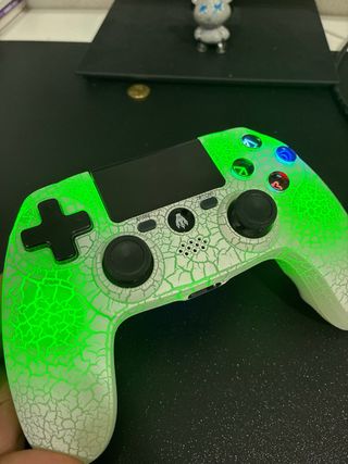 Mando PS4 Tix Rex Blanco Agrietado de colores