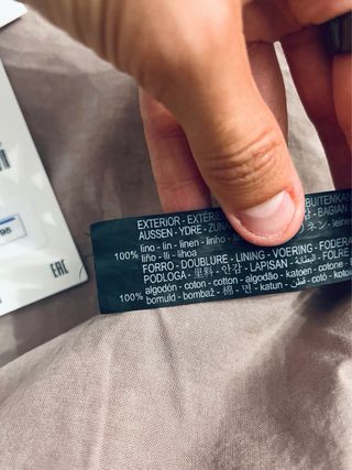 Chaqueta bomber Zara lino beige