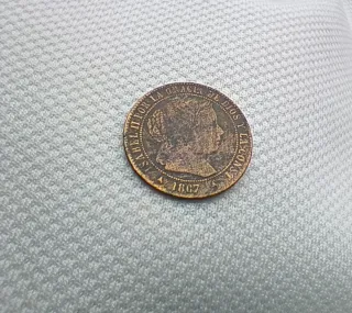1/2 Céntimo Escudo Isabel II 1867