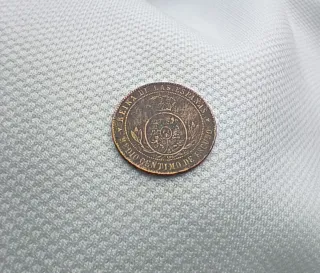 1/2 Céntimo Escudo Isabel II 1867