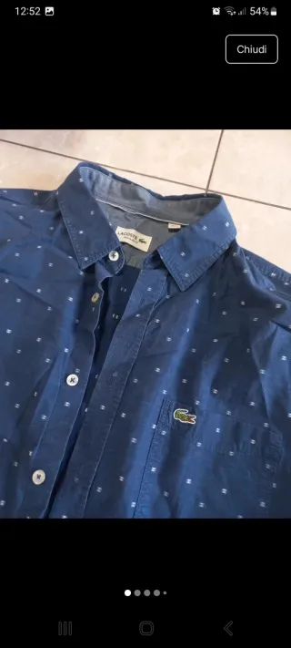 Camicia uomo Lacoste vintage in cotone