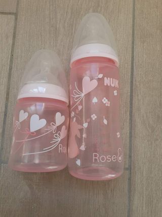 Set 2 Biberon NUK Rose&