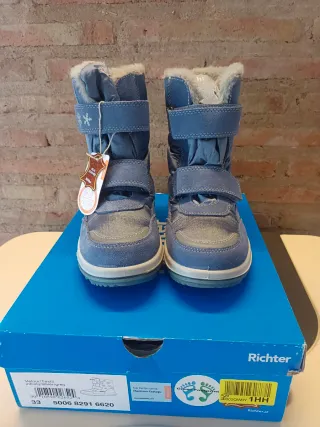 Botas de nieve Richter azules y blancas talla33