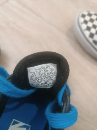 Zapatillas Vans niño negras y azules talla 27