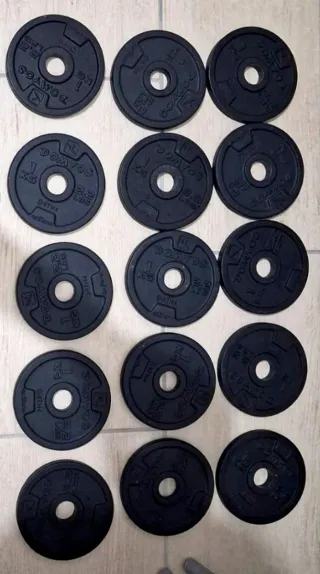 15 dischi pesi 1kg diametro 28mm