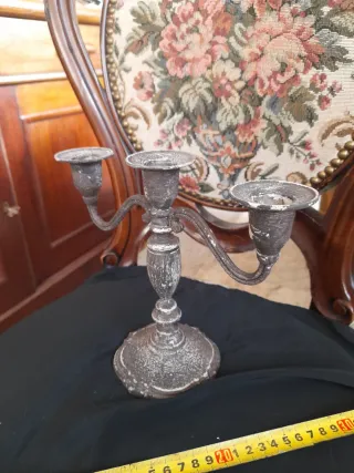 Portacandele 3 luci metallo