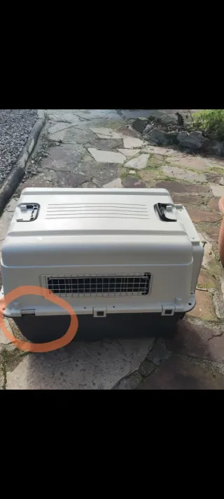 Transportín XL Gris/Blanco