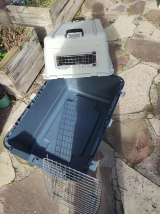 Transportín XL Gris/Blanco