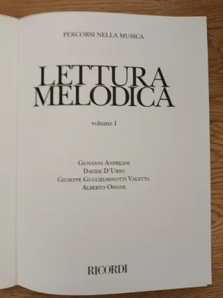 Lettura Melodica Vol. 1 - Spartito Musicale