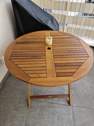 Mesa plegable jardín madera acacia