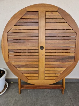Mesa plegable jardín madera acacia