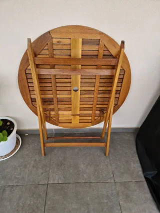 Mesa plegable jardín madera acacia