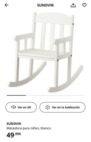 Mecedora infantil Ikea blanca
