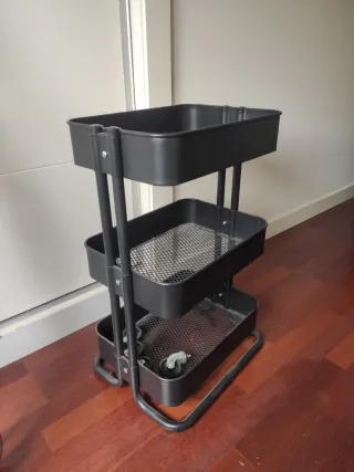 Carrito de almacenaje de 3 niveles con ruedas