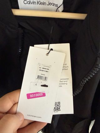 Chaqueta Bomber Calvin Klein Negra