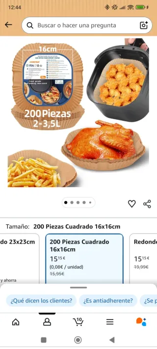 Aigostar Freidora de Aire 1500W 3.5L