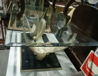 Mesa Cisnes Cristal Maison Jansen 120cm