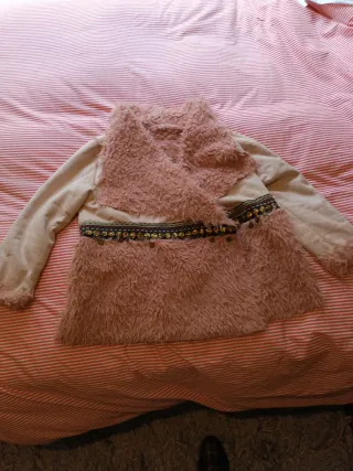 Chaquetón Boho Rosa Talla Única