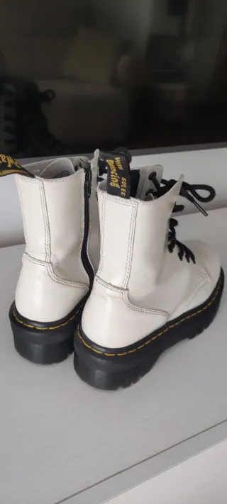 Stivali Dr. Martens piattaforma bianchi 38