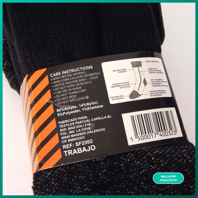 Pack 2 Calcetines Carwin Trabajo Pesado T42-48