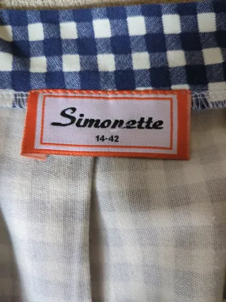 Falda cuadros azul y blanco