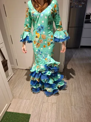 Traje de flamenca estampado floral