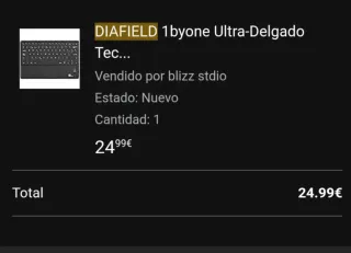 Teclado Inalámbrico DIAFIELD para Tablet