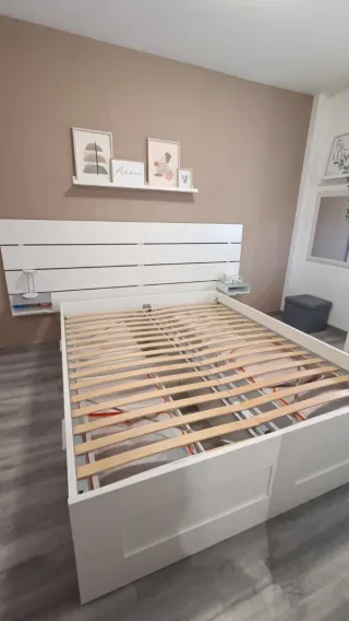 Cama Matrimonio BRIMNES 160x200cm Blanca