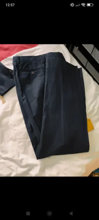 Traje Pantalón Carolina Herrera Negro/Rojo