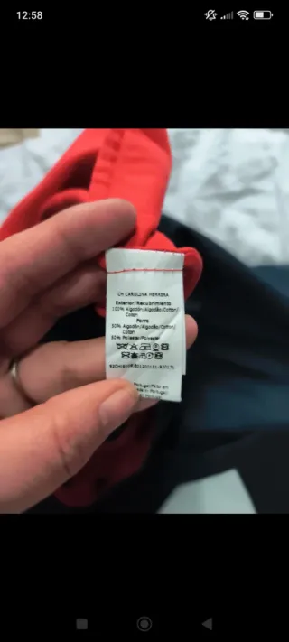 Traje Pantalón Carolina Herrera Negro/Rojo