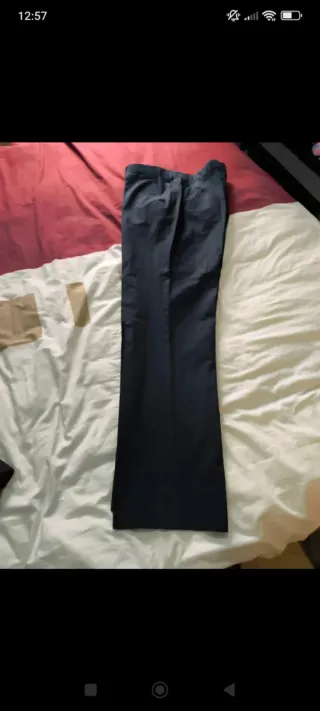 Traje Pantalón Carolina Herrera Negro/Rojo