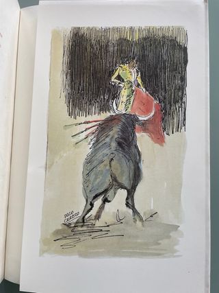 ROMANCERO TORERO Firmado y dibujo Paco Cerezo