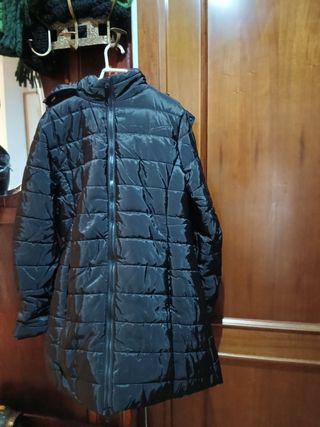 Abrigo plumífero negro mujer talla XL