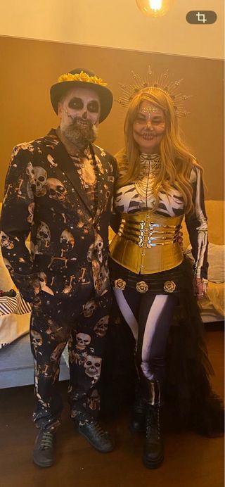 Disfraz Catrina Dorada Talla Única