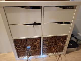 Mueble Kallax 4 huecos con 2 cajones