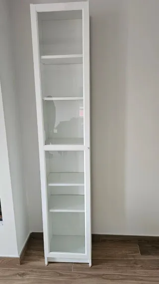 Armario Vitrina Blanco Madera Cristal Ikea