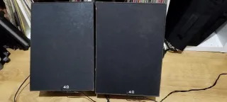 Altavoces Bafles Pareja Negro Gris y Rojo