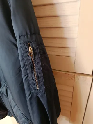 Chaqueta Bomber Pull&Bear Azul oversize